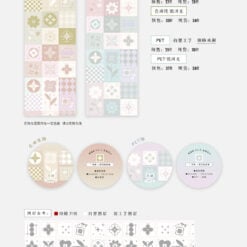 Freckles Tea Vol. 4 Die-Cut Tape - Flower Tiles - Image 3