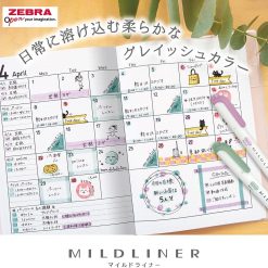 Zebra Mildliner 2025 Calm Mild Set - Twin Tip Highlighters