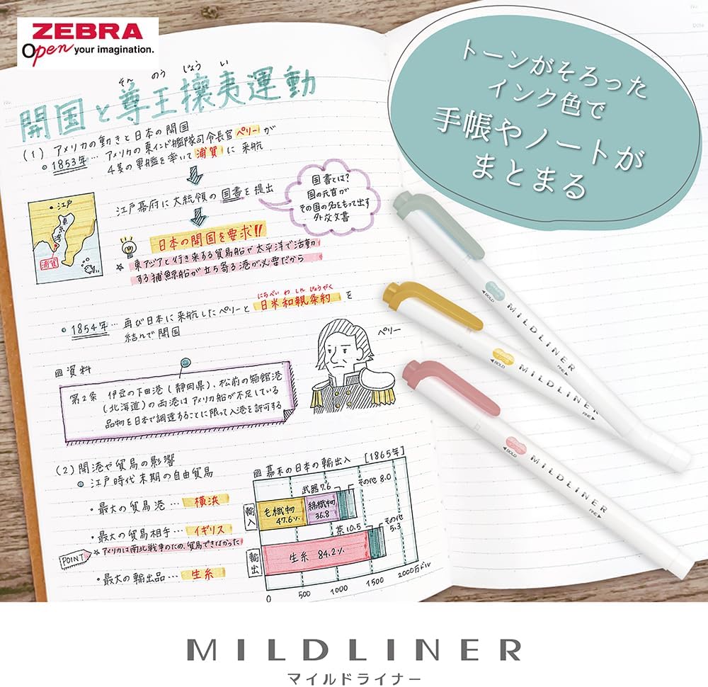 Zebra Mildliner 2025 Calm Mild Set - Twin Tip Highlighters