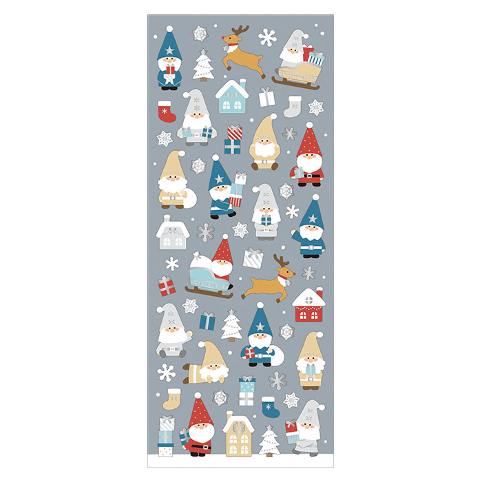 Cute stickers by Mind Wave. One sticker sheet. Material: paper with silver foil details Sheet Size: 7 x 17cm