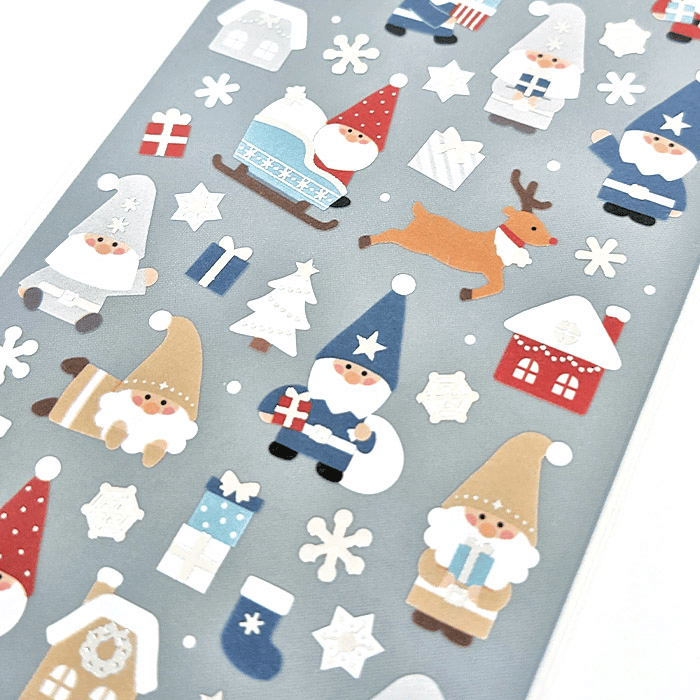 Cute stickers by Mind Wave. One sticker sheet. Material: paper with silver foil details Sheet Size: 7 x 17cm