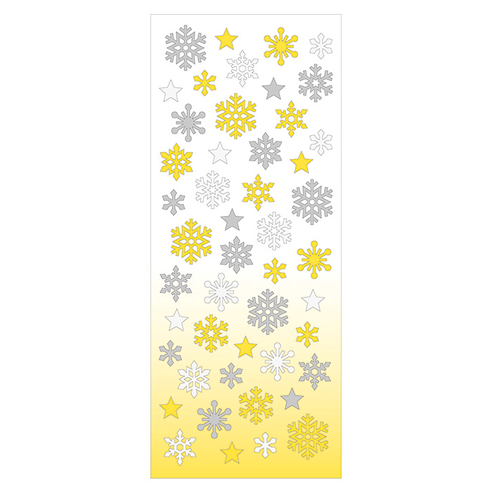 Mind Wave Winter Limited Stickers - Gold Silver White Snowflakes
