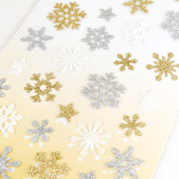 Mind Wave Winter Limited Stickers - Gold Silver White Snowflakes