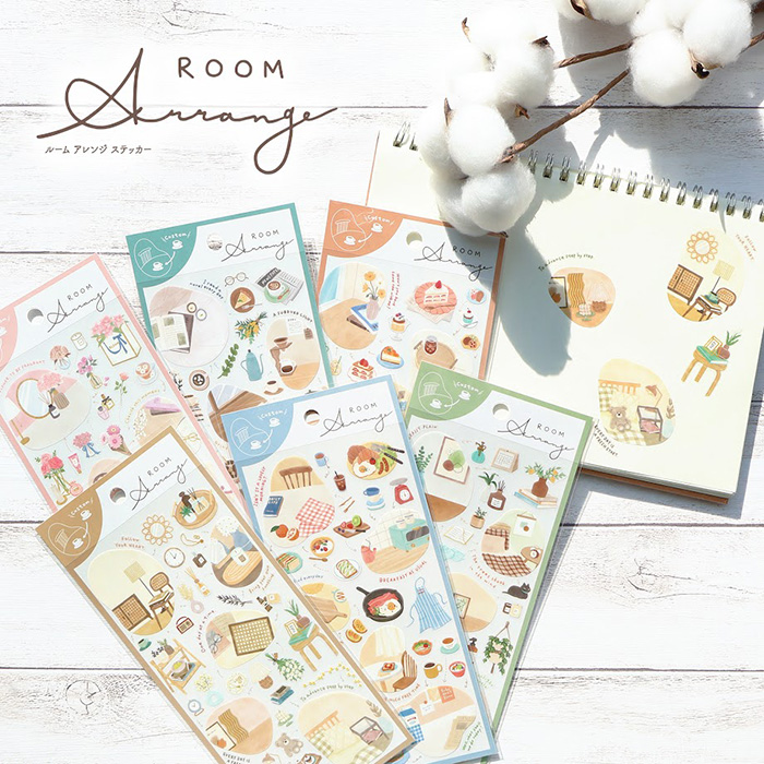 Mind Wave Room Arrangement Stickers (6 designs)