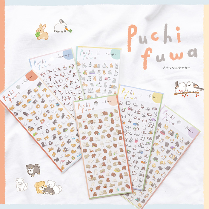 Mind Wave Puchi Fuwa Tiny Stickers (6 designs)