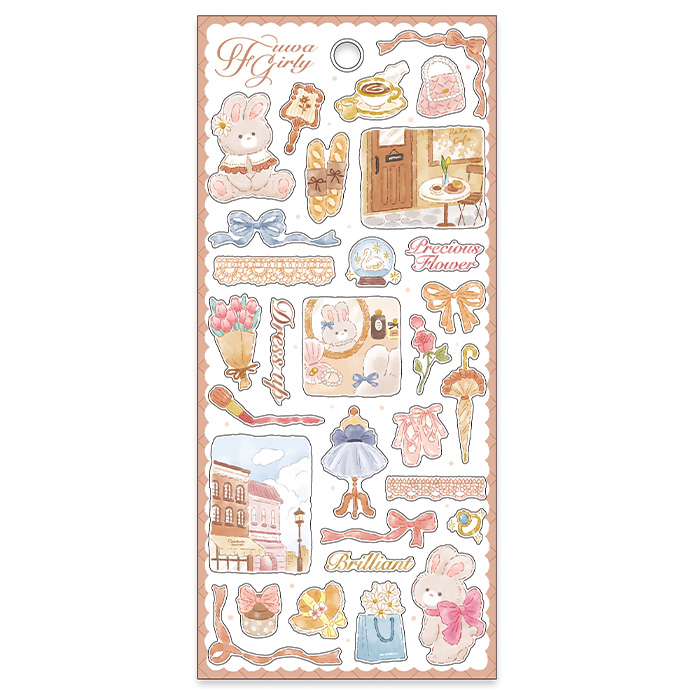 Mind Wave Fuwa Girly Stickers (6 designs)