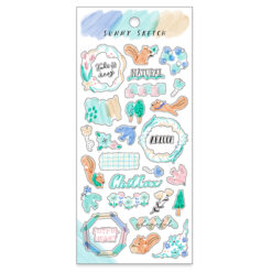 Mind Wave Sunny Sketch Stickers (6 designs) Squirrel