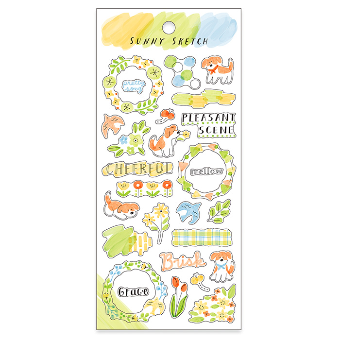 Mind Wave Sunny Sketch Stickers (6 designs) Dog