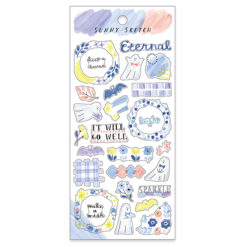 Mind Wave Sunny Sketch Stickers (6 designs) Ghost Purple