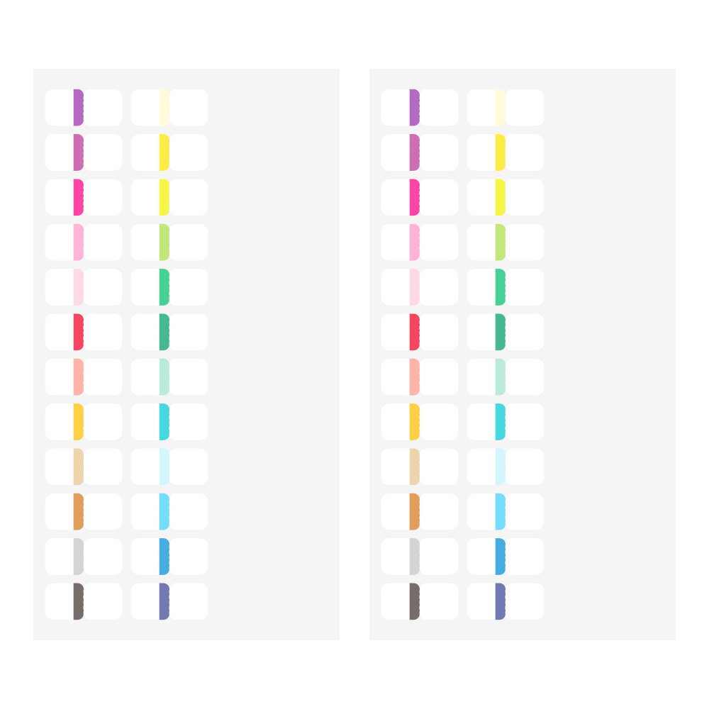 Midori Index Label Chiratto 24 Colours Vivid