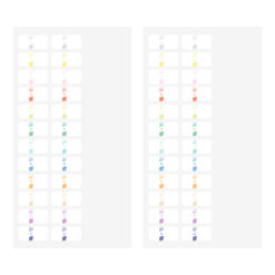 Midori Index Label Chiratto Number Colour