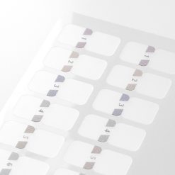 Midori Index Label Chiratto Number Grey
