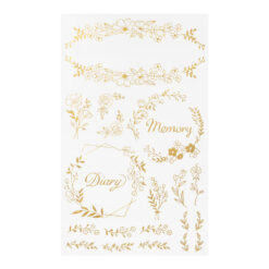 Midori Foil Transfer Stickers - Flowers