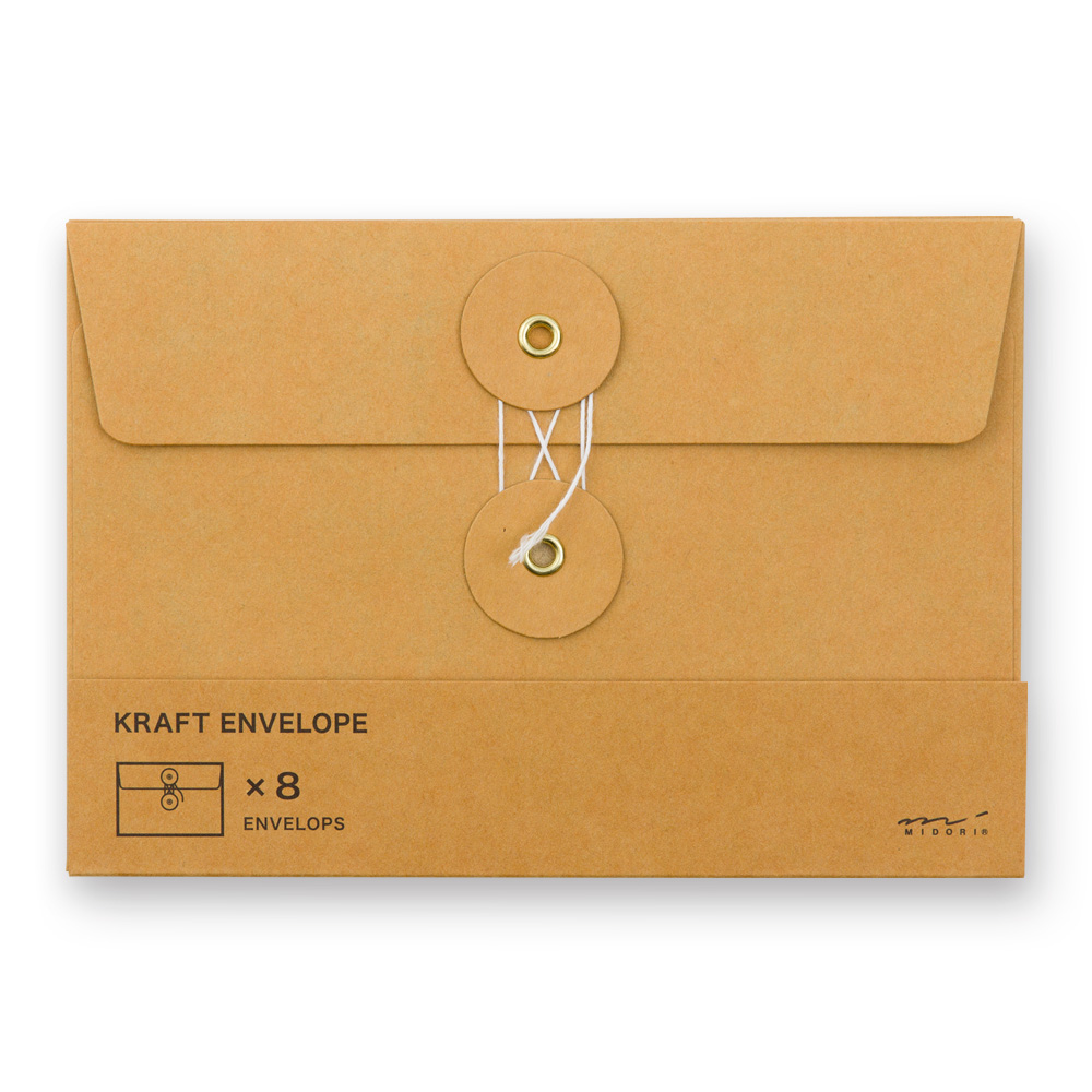 Traveler's Company Kraft Envelope with String M - Orange