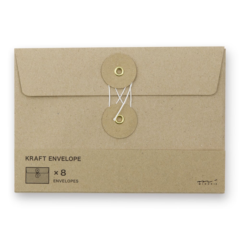 Traveler's Company Kraft Envelope with String M - Brown