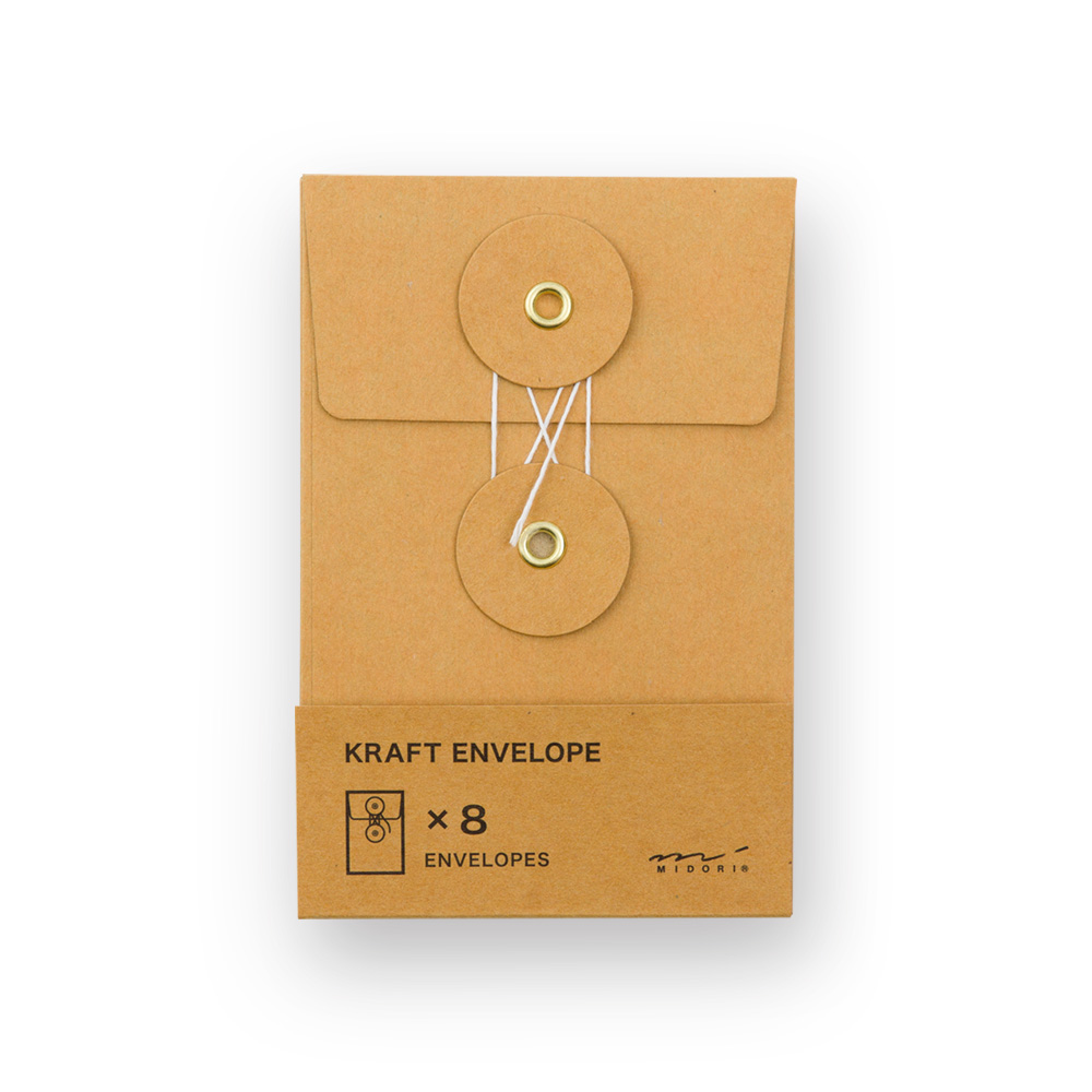 Traveler's Company Kraft Envelope with String S - Orange
