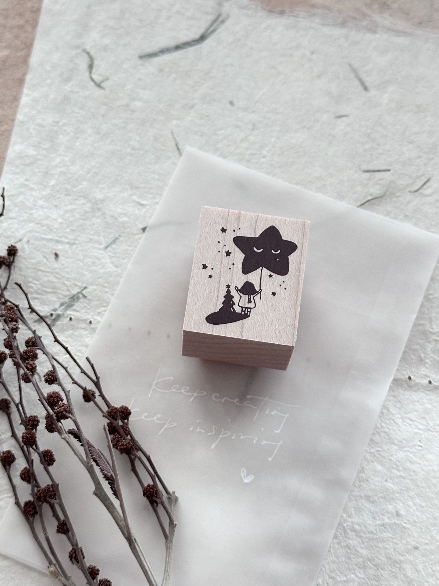 Nove Little Ordinary People Rubber Stamps Star
