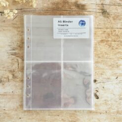 Miso Paper Ring Binder Inserts - Double-Sided Four Pockets (10 pcs)