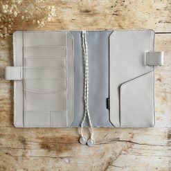 Hobonichi-Style A5 Notebook Cover in Mina Perhonen Fabric - Lace - Image 3