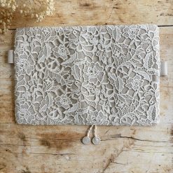 Hobonichi-Style A5 Notebook Cover in Mina Perhonen Fabric - Lace - Image 2