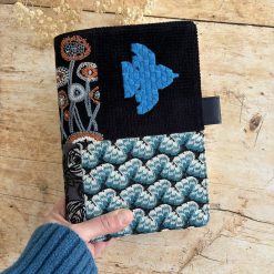 Hobonichi-Style A5 Notebook Cover in Mina Perhonen Fabric - Patchwork Black
