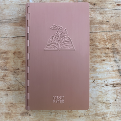 Miso Paper A5 Slim Aluminium Ring Binder - Sticker and Tape Storage Desert Rose