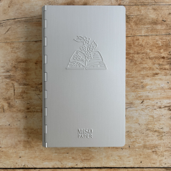 Miso Paper A5 Slim Aluminium Ring Binder - Sticker and Tape Storage Silver