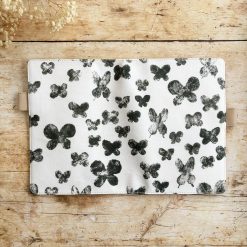 Hobonichi-Style A5 Notebook Cover - White Butterflies - Image 3