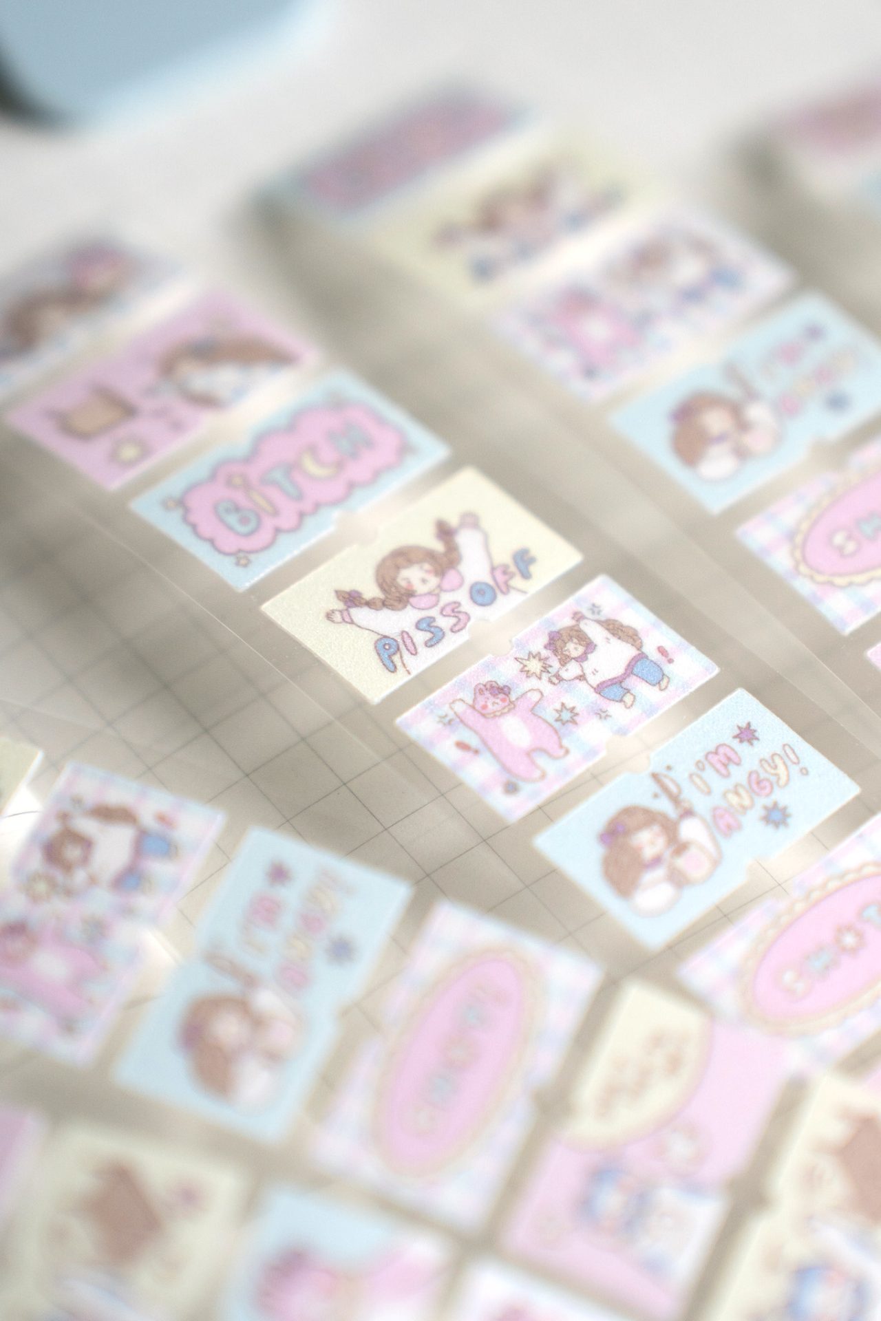 Sho Little Happiness Label Stickers Roll - Angry Besties