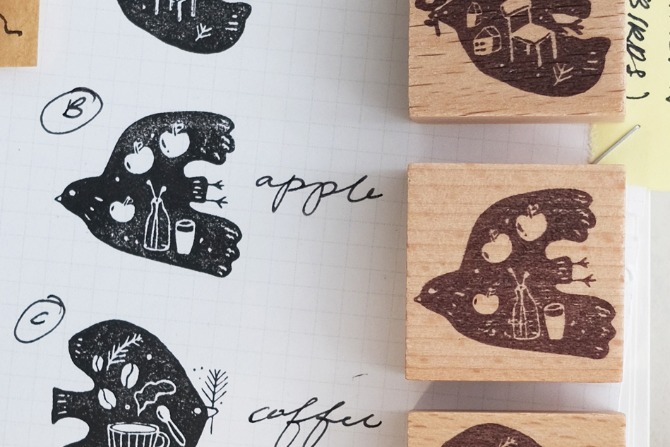 Kurukynki NonChalant Collection - Non-Birds Rubber Stamps - Image 4