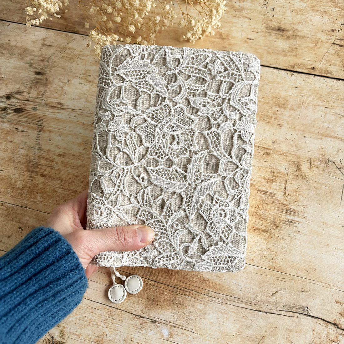 Hobonichi-Style B6 Notebook Cover - Lace