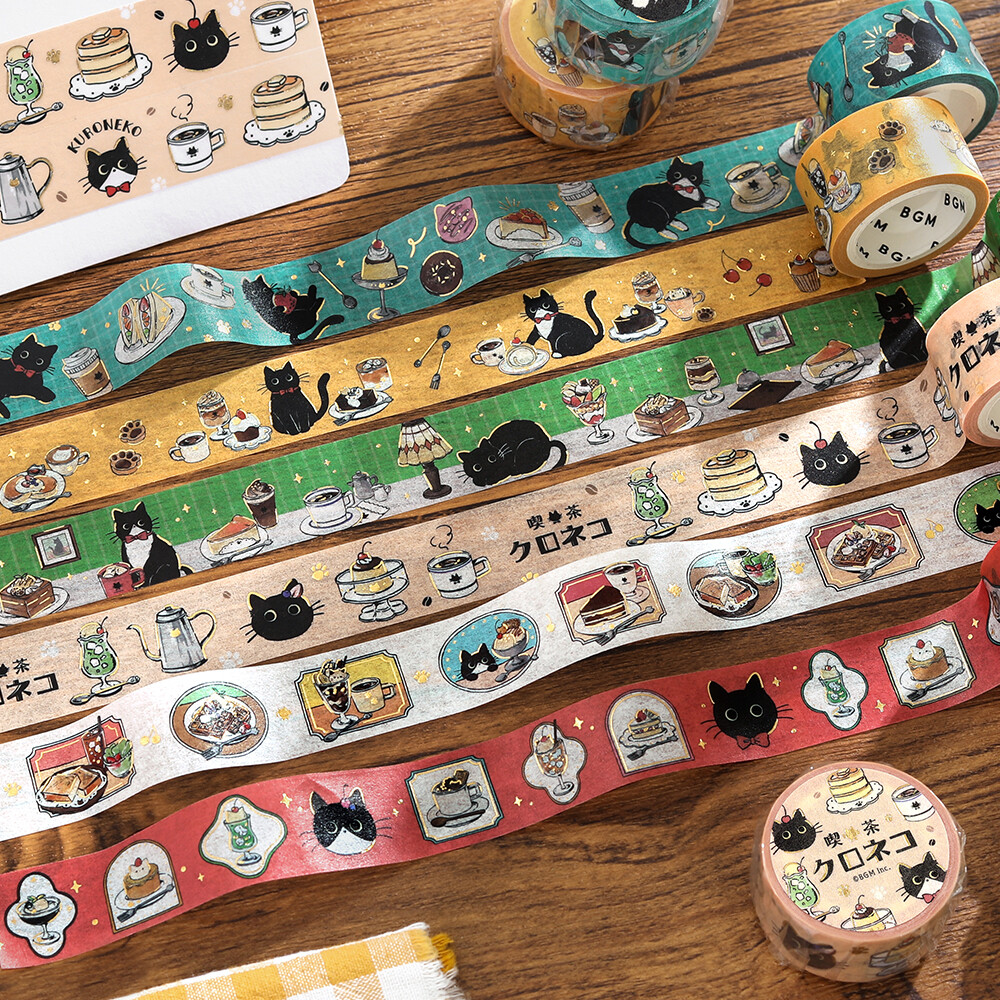 BGM Cafe Kuroneko Washi Tape