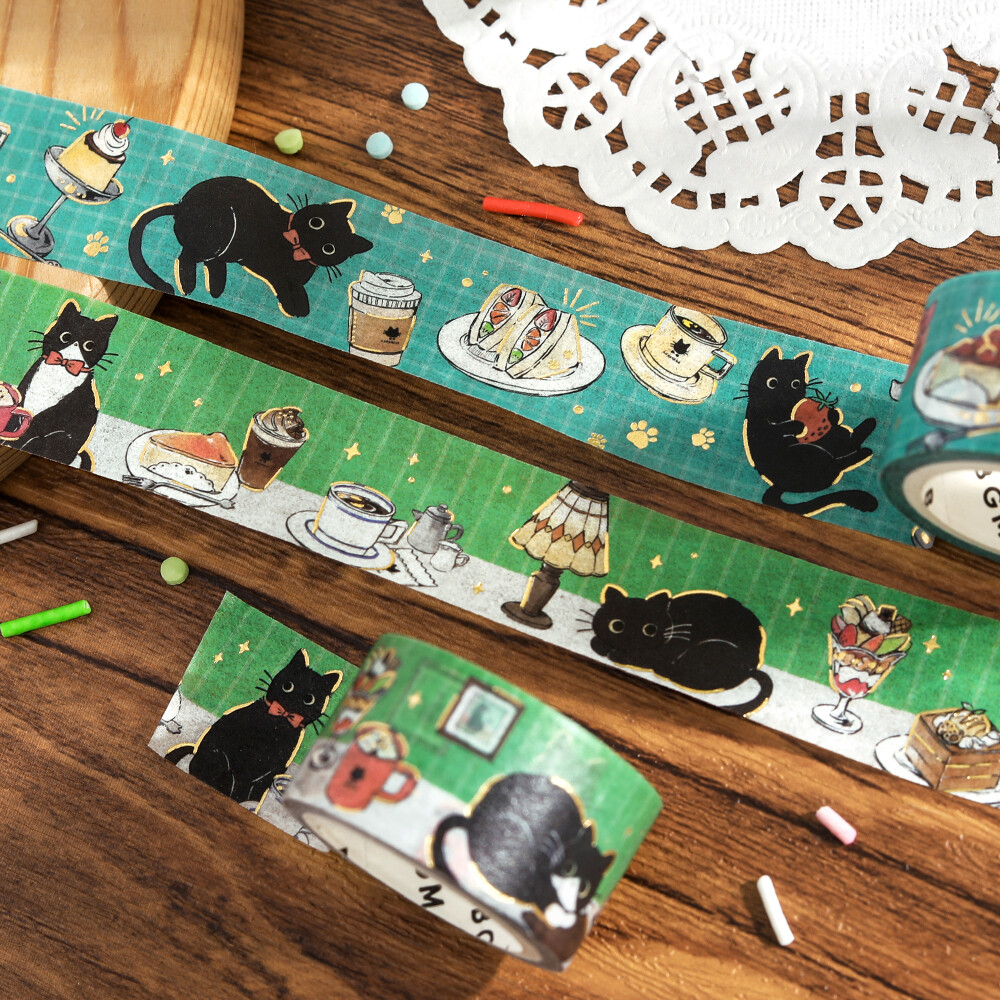 BGM Cafe Kuroneko Washi Tape