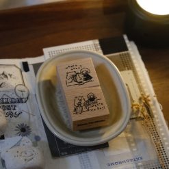 CHECK PRICE Eileen Tai Bear & Girl Travelling Rubber Stamp