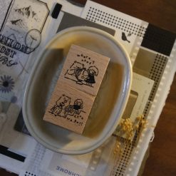 CHECK PRICE Eileen Tai Bear & Girl Travelling Rubber Stamp