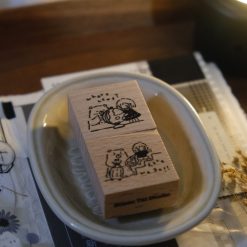 CHECK PRICE Eileen Tai Bear & Girl Travelling Rubber Stamp
