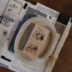 CHECK PRICE Eileen Tai Bear & Girl Travelling Rubber Stamp