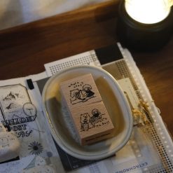 CHECK PRICE Eileen Tai Bear & Girl Travelling Rubber Stamp
