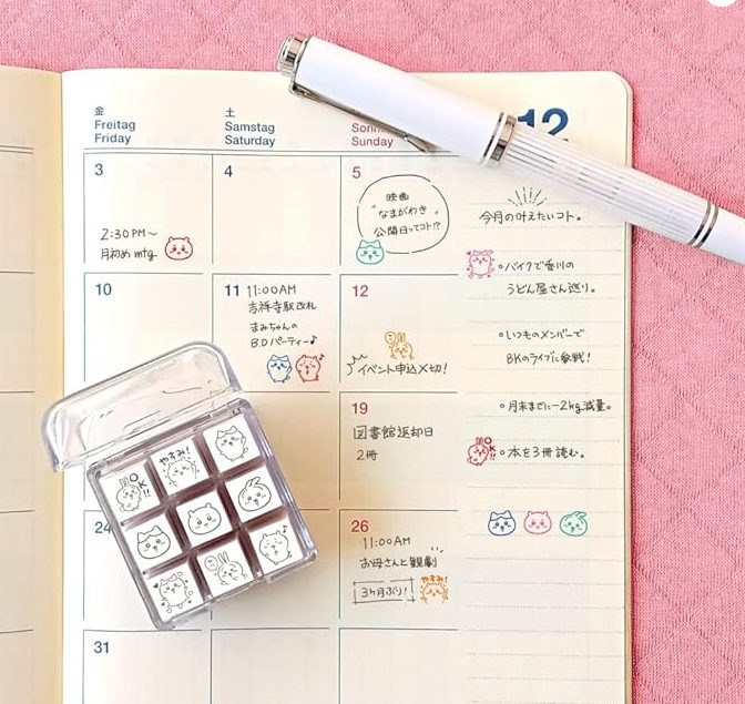 Beverly Chiikawa Check Mini Stamp Set - Set 1