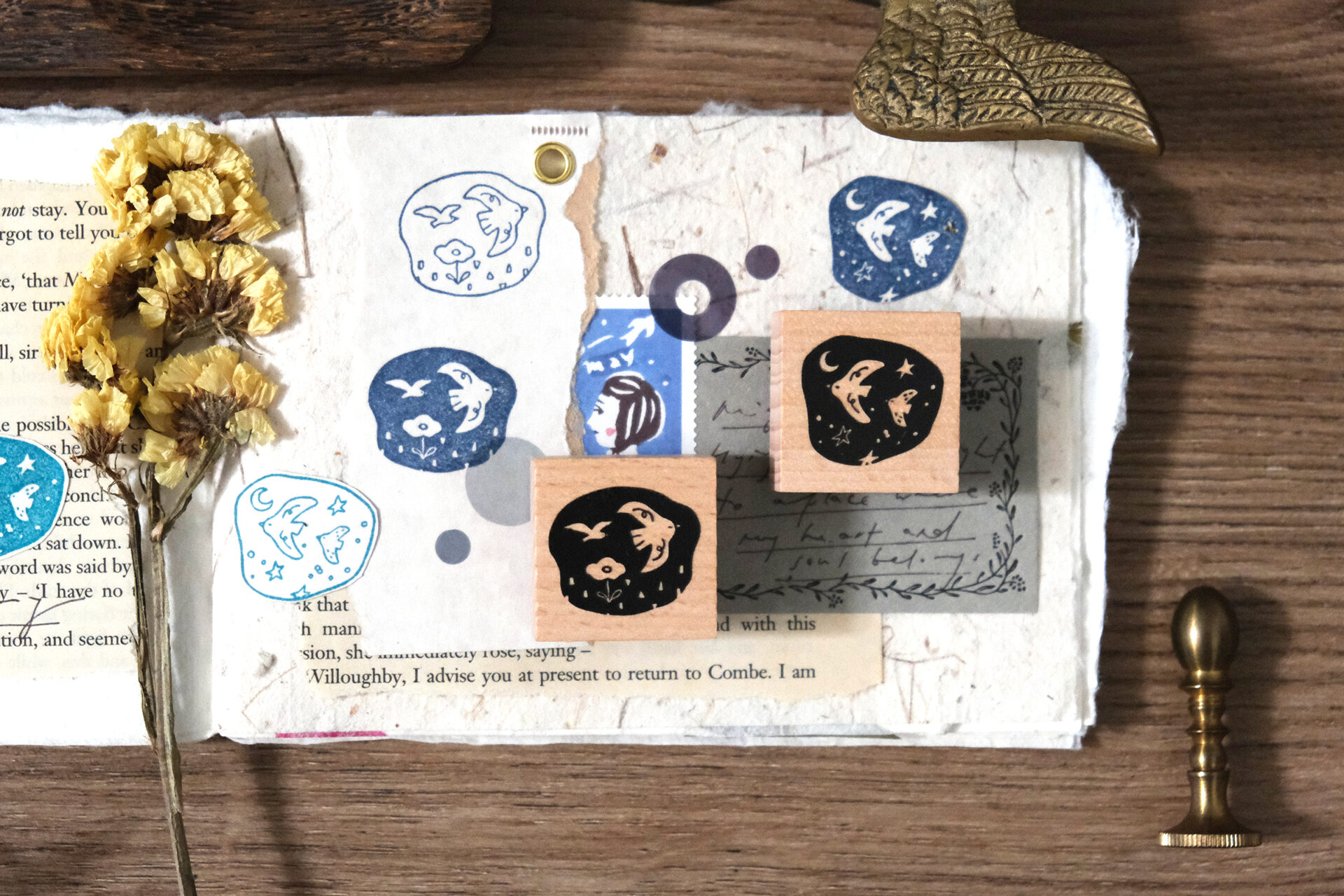 Eileen Tai Rubber Stamps "Birds Day & Night"