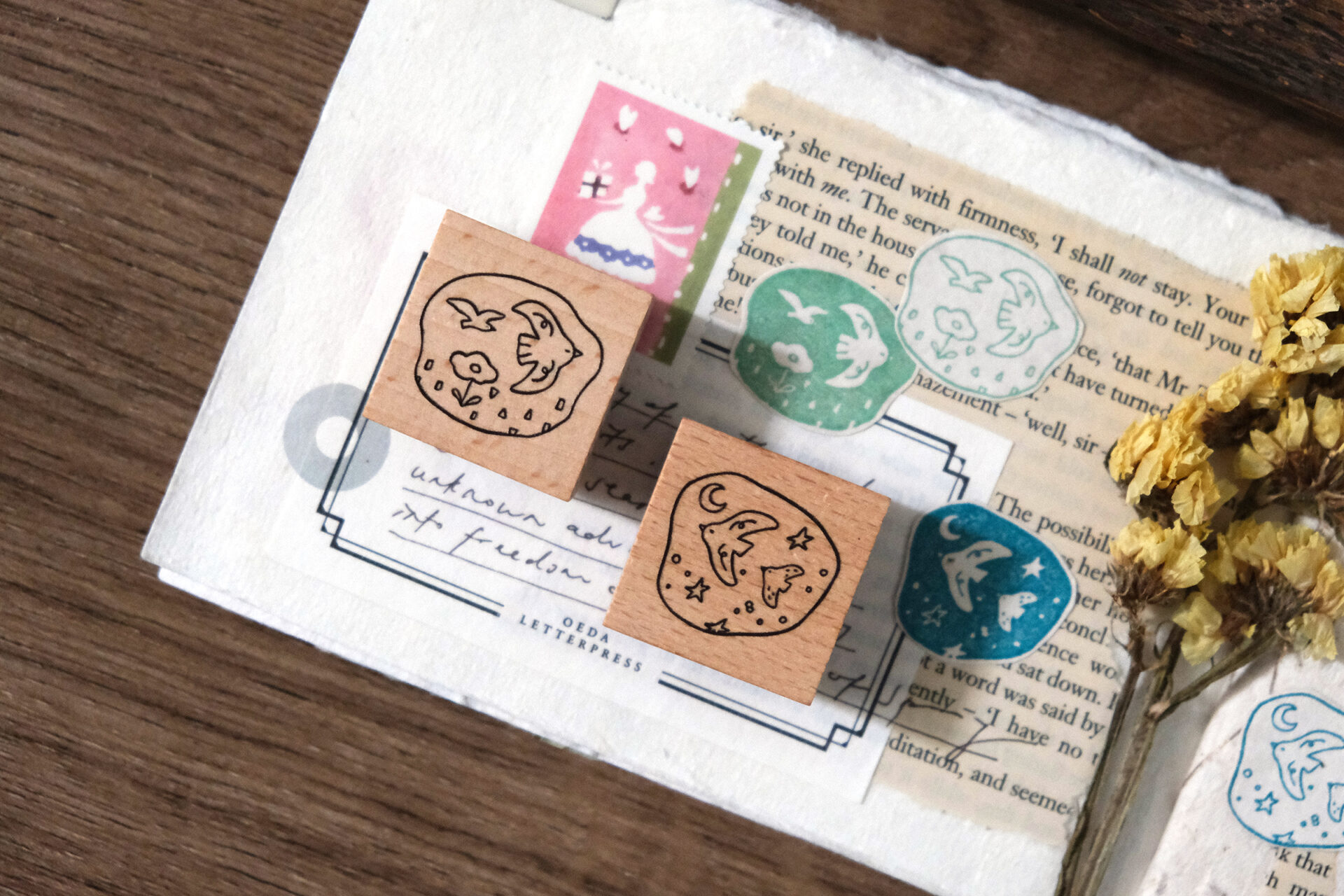 Eileen Tai Rubber Stamps "Birds Day & Night"