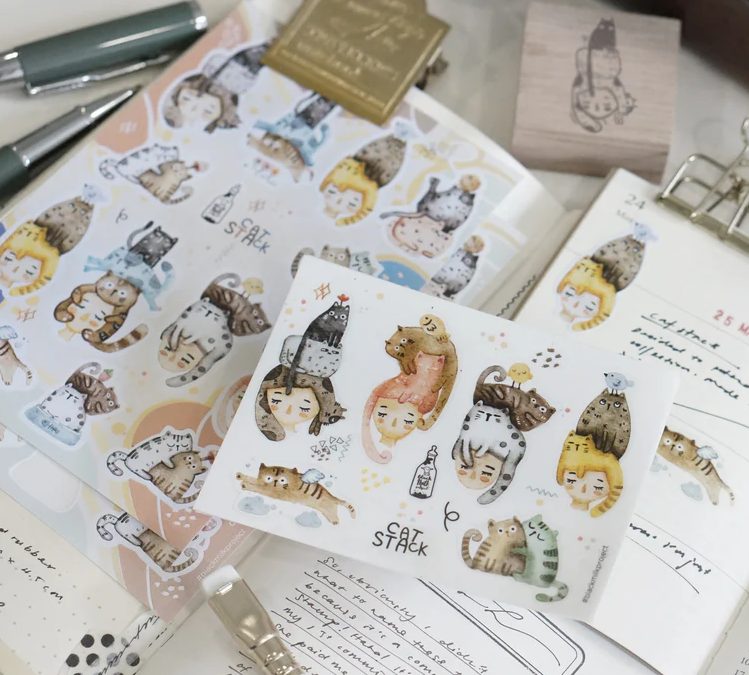 Black Milk Project Mini Stickers - Cat Stack