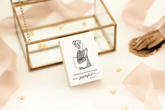 Blinks of Life Rubber Stamp - A Grateful Heart