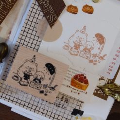 CHECK PRICE Eileen Tai Bear & Girl Blissful Days Rubber Stamp