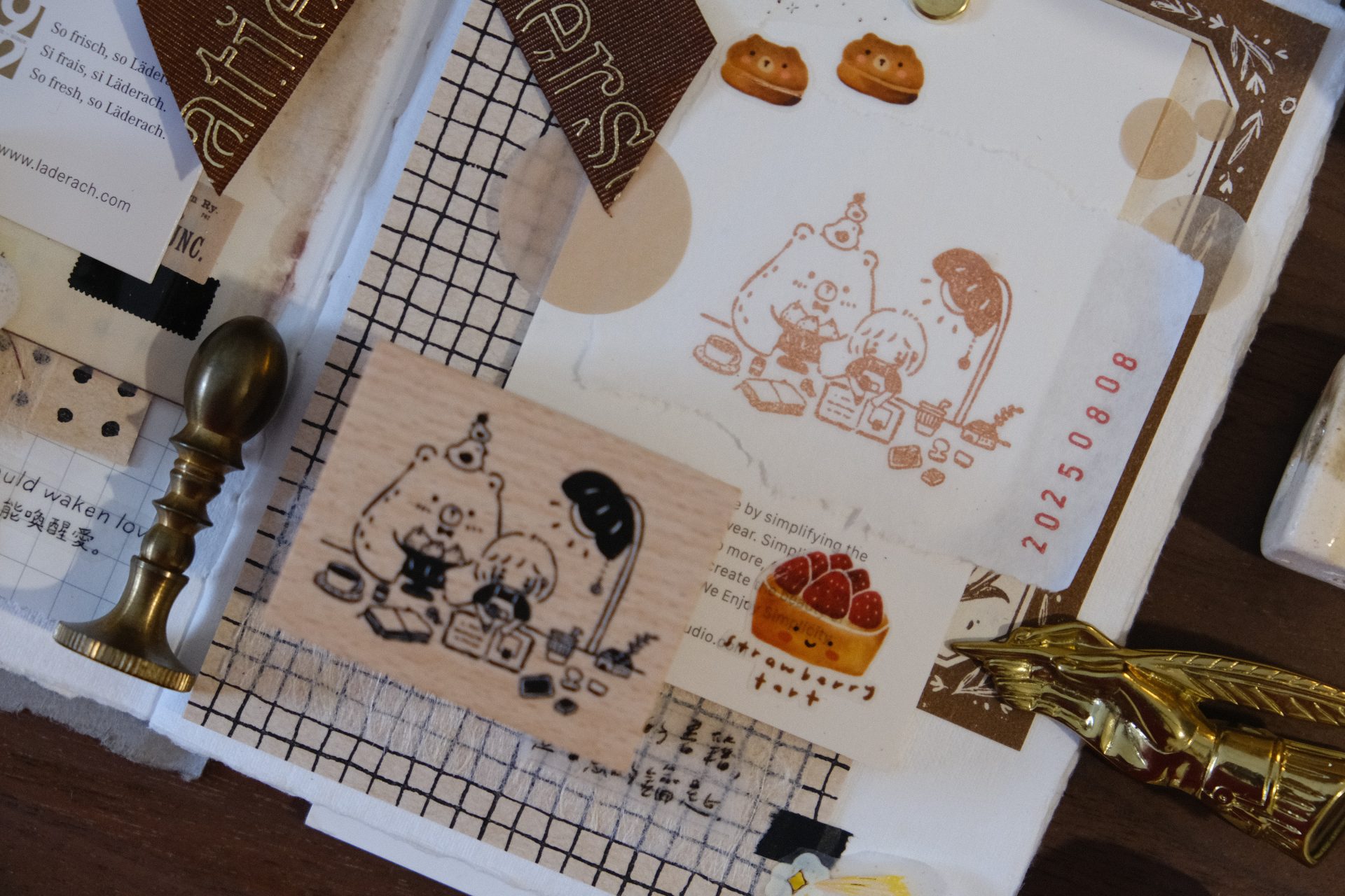 CHECK PRICE Eileen Tai Bear & Girl Blissful Days Rubber Stamp