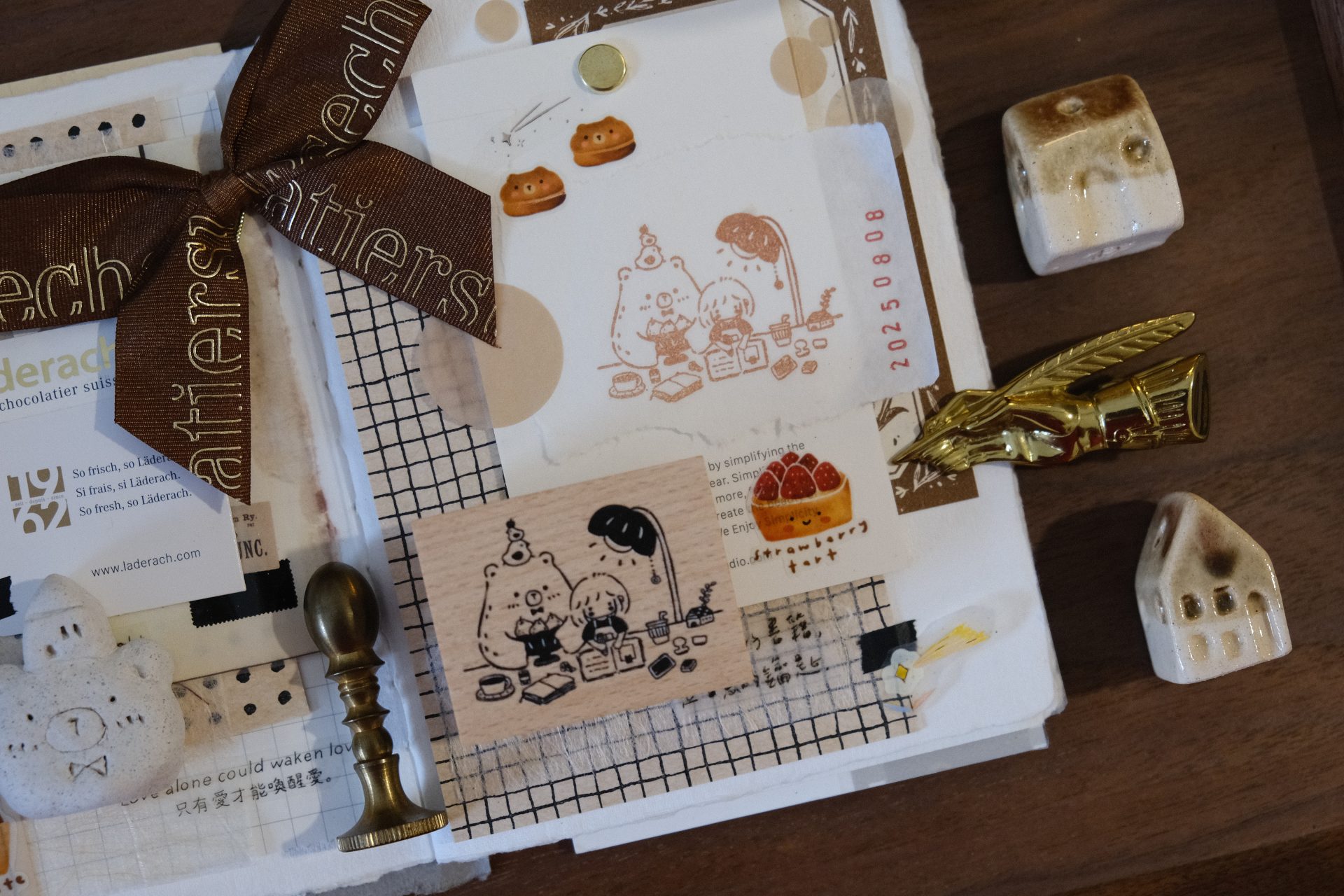 CHECK PRICE Eileen Tai Bear & Girl Blissful Days Rubber Stamp