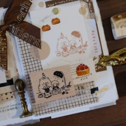 CHECK PRICE Eileen Tai Bear & Girl Blissful Days Rubber Stamp