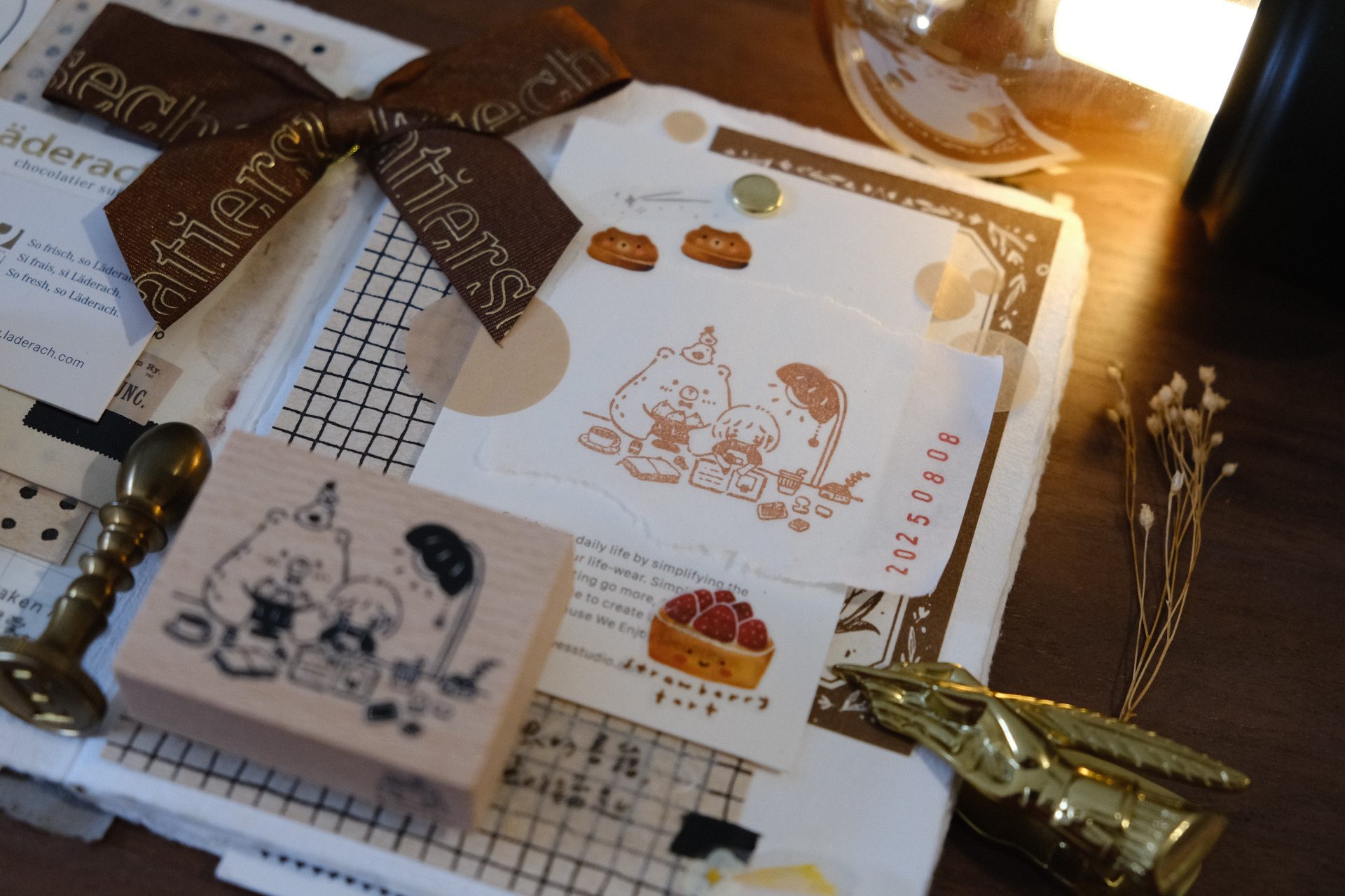 CHECK PRICE Eileen Tai Bear & Girl Blissful Days Rubber Stamp