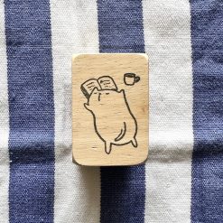 Catdoo Rubber Stamp - Coffee Book Nap - Image 2