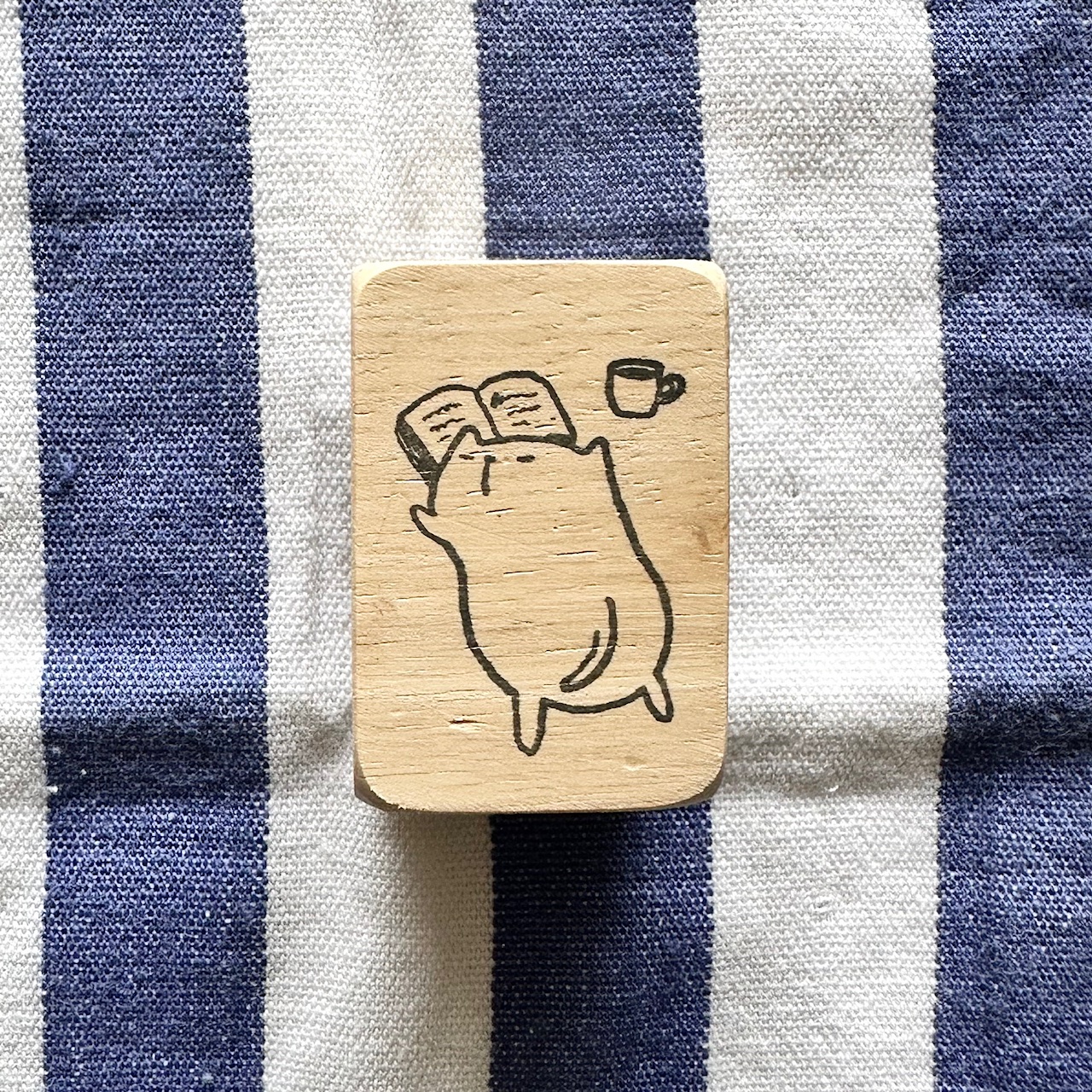 Catdoo Rubber Stamp - Coffee Book Nap - Image 2
